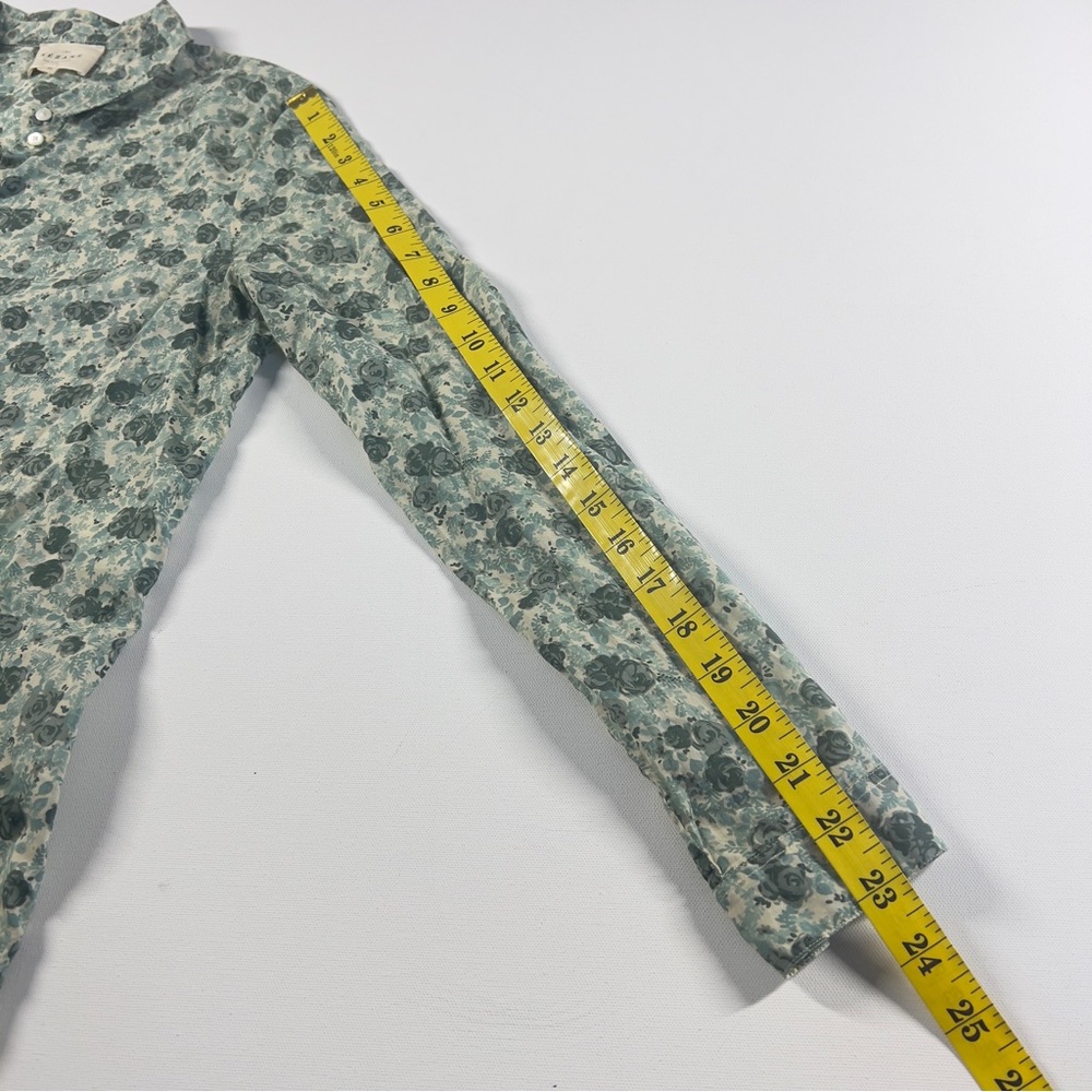Sezane Green Floral Cotton Blouse Top Size 36 US 4 - Picture 12 of 12